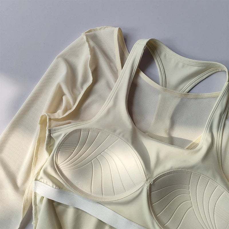 Mesh Wrap-Up Top with Built-In Sports Bra