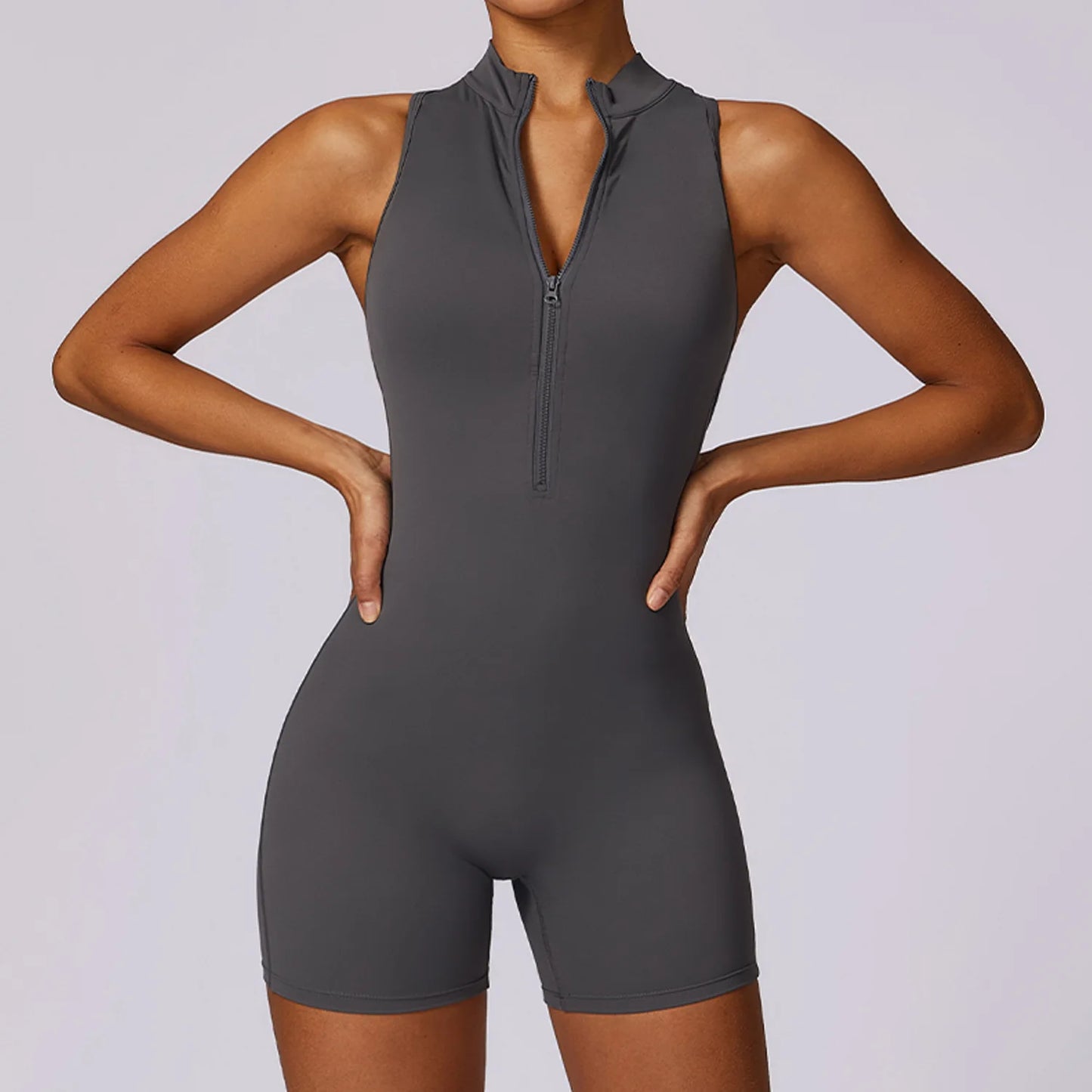 Racer Back Backless Romper