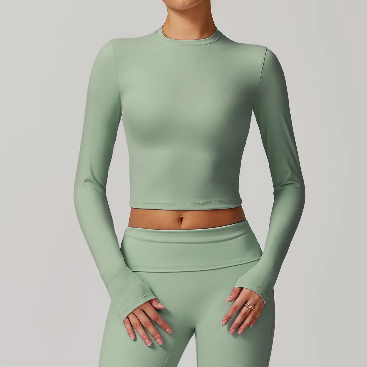 Cropped Long Sleeved Top