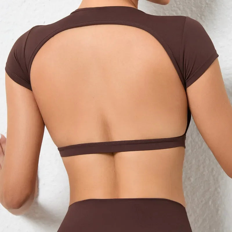 Backless Breathable Workout Top