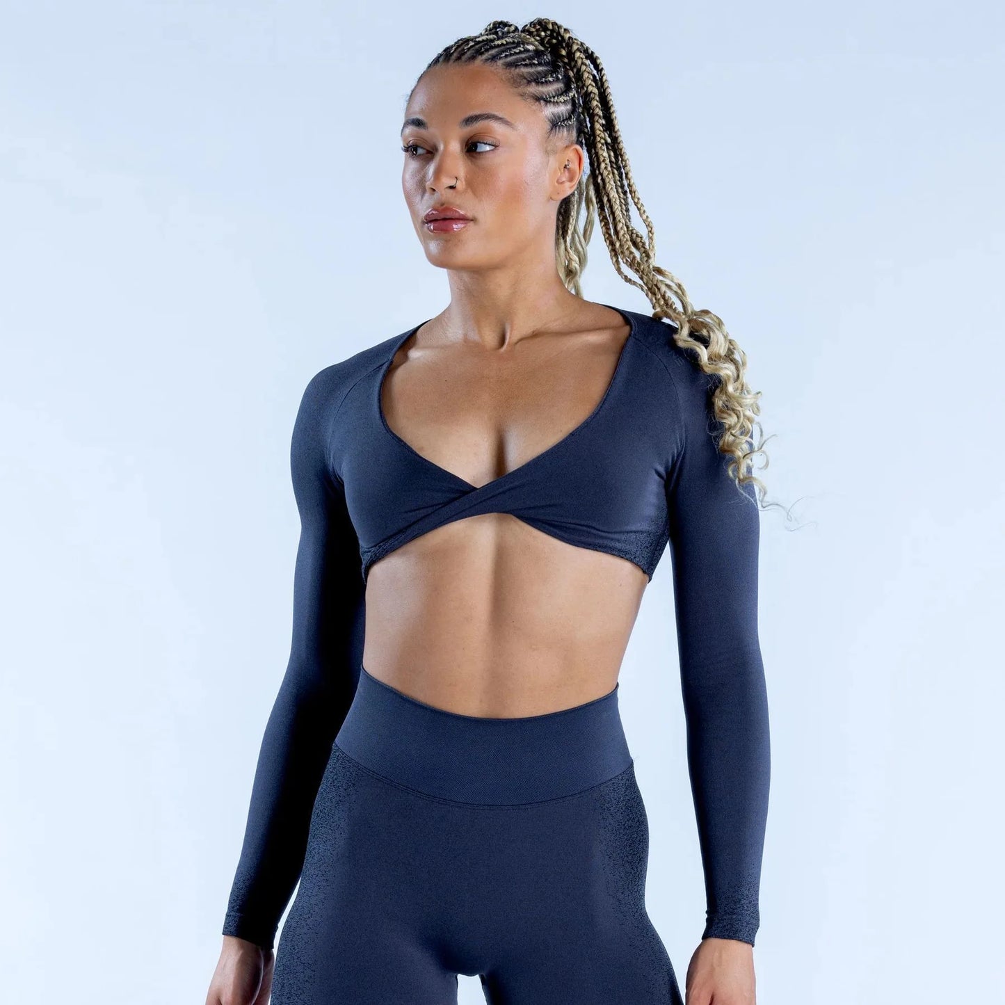 Contour Twist Front Crop Top