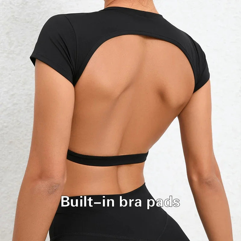 Backless Breathable Workout Top