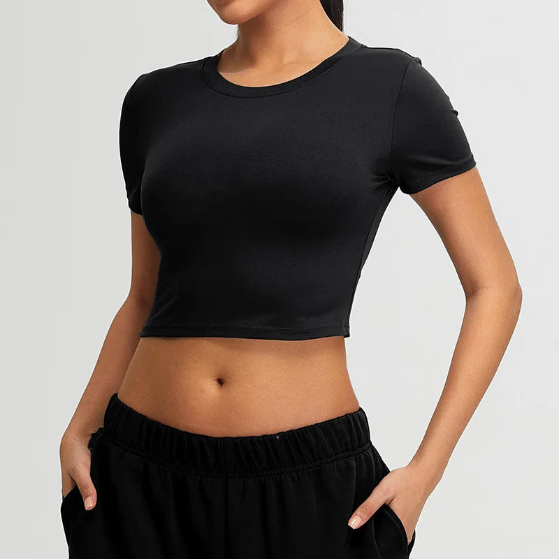 Cropped Short Sleeved T-shirt