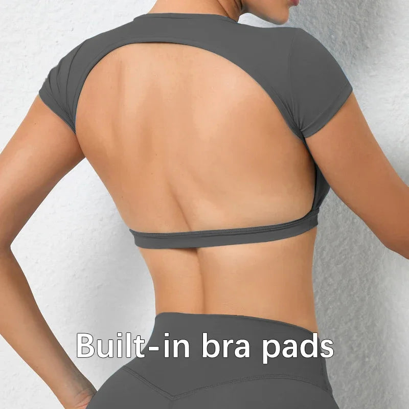 Backless Breathable Workout Top