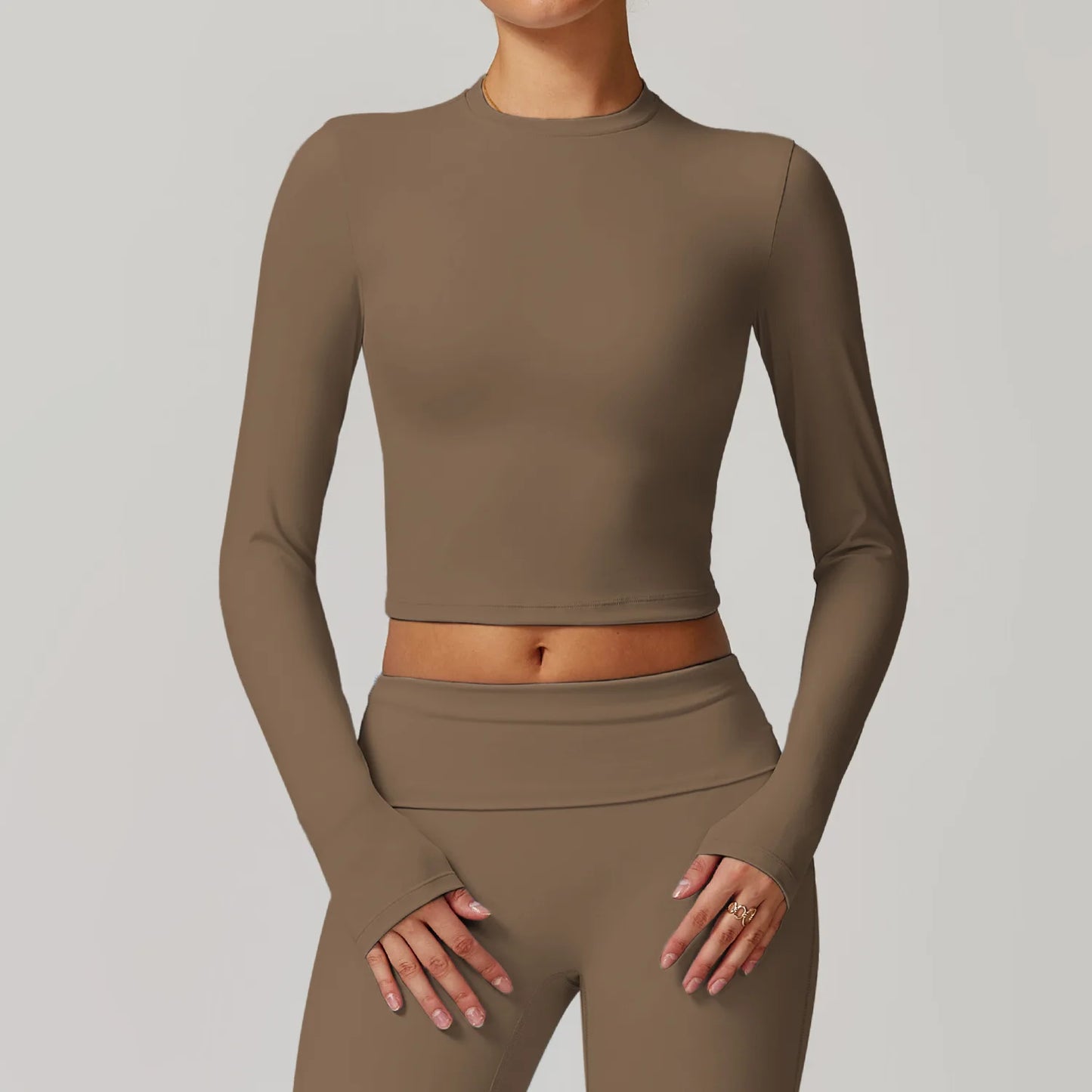 Cropped Long Sleeved Top