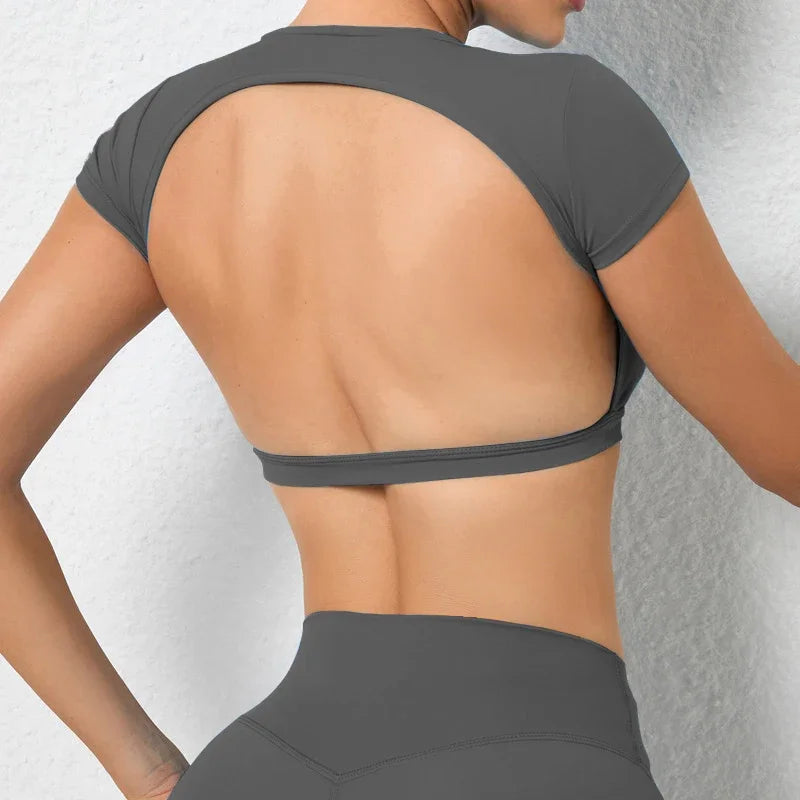 Backless Breathable Workout Top